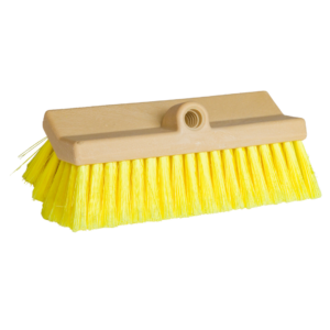 10 inch bi-level yellow pressure washer brush USA made with angled bristles