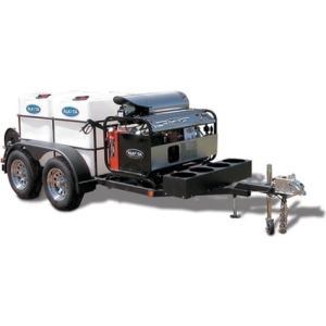 Model 20152 hot water pressure washer trailer dual axle commercial unit