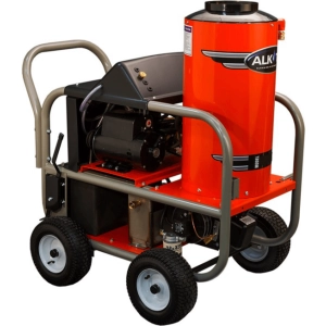Model 216X4 electric hot water pressure washer 2 GPM 1600 PSI four wheel unit