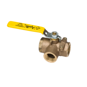 3-way brass ball valve FPT pressure washer fitting