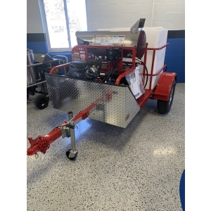 Model 5035HT hot water pressure washer trailer 5 GPM 3500 PSI gas engine