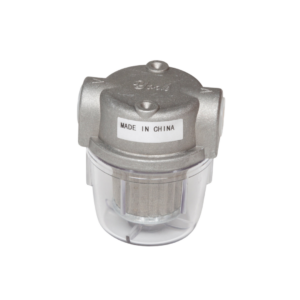 Fuel filter assembly with stainless steel element and clear bowl