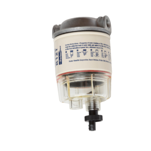 Fuel filter assembly with clear bowl for diesel and pressure washer systems