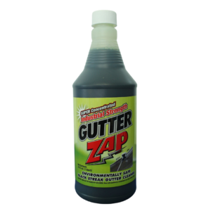 Gutter Zap gutter cleaner for removing black streaks from aluminum gutters