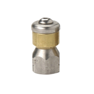 Rotating sewer jetting nozzle pressure washer drain cleaning tip